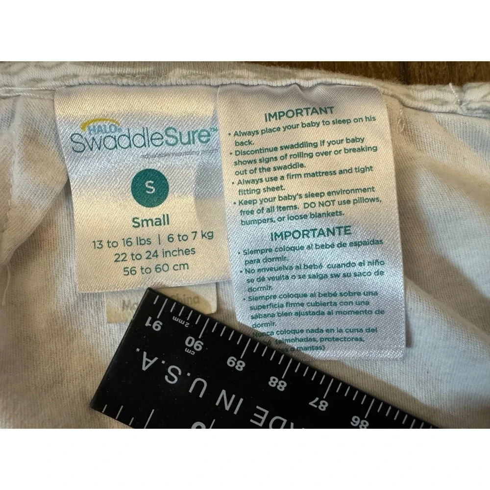Halo‎ Swaddle Sure Small 13-16 Pounds Cotton Sleep Sack Baby Boy Girl Elephants